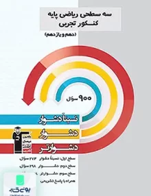 کتاب سه سطحی ریاضی پایه کنکور رشته تجربی قلم چی