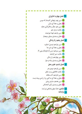 فهرست مطالب کتاب درسی فارسی ششم دبستان_یونیکتاب