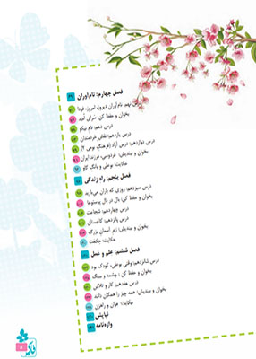 فهرست مطالب کتاب درسی فارسی پنجم ابتدایی_یونیکتاب